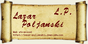 Lazar Poljanski vizit kartica